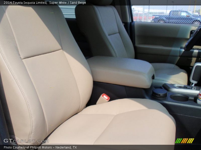 Super White / Sand Beige 2014 Toyota Sequoia Limited