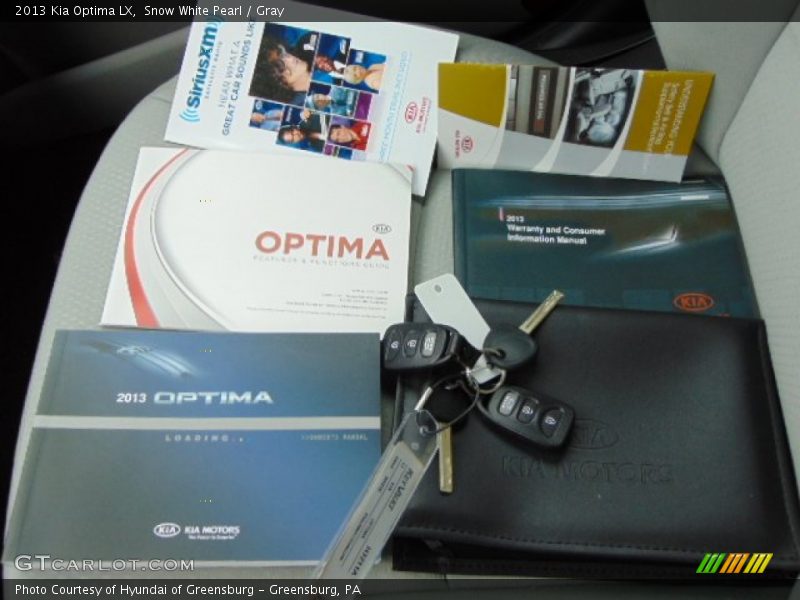 Snow White Pearl / Gray 2013 Kia Optima LX