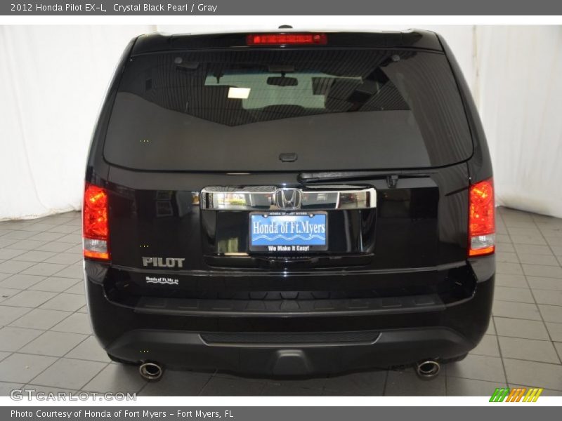 Crystal Black Pearl / Gray 2012 Honda Pilot EX-L