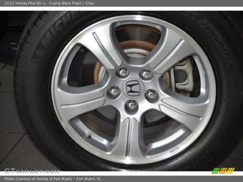 Crystal Black Pearl / Gray 2012 Honda Pilot EX-L
