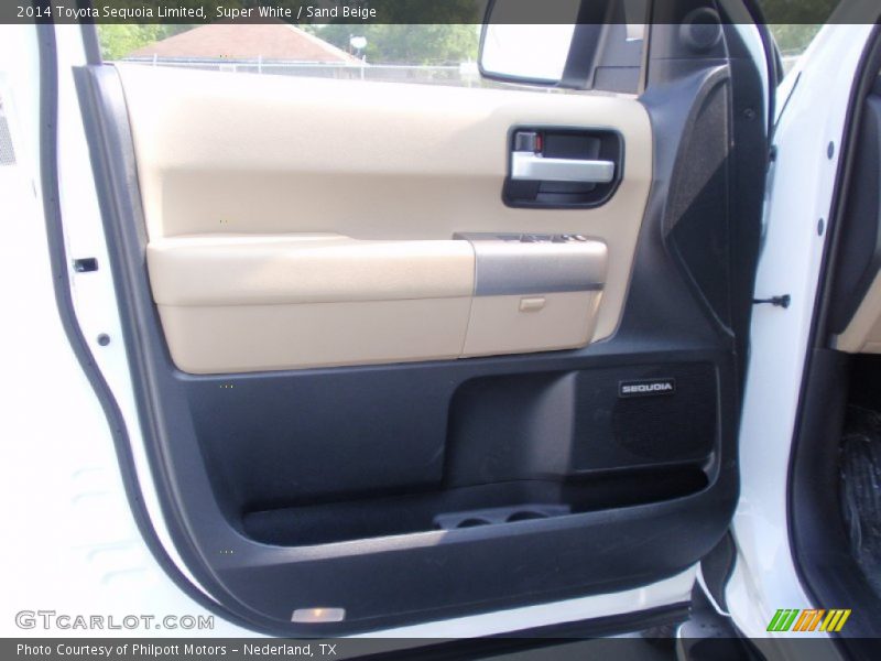 Super White / Sand Beige 2014 Toyota Sequoia Limited