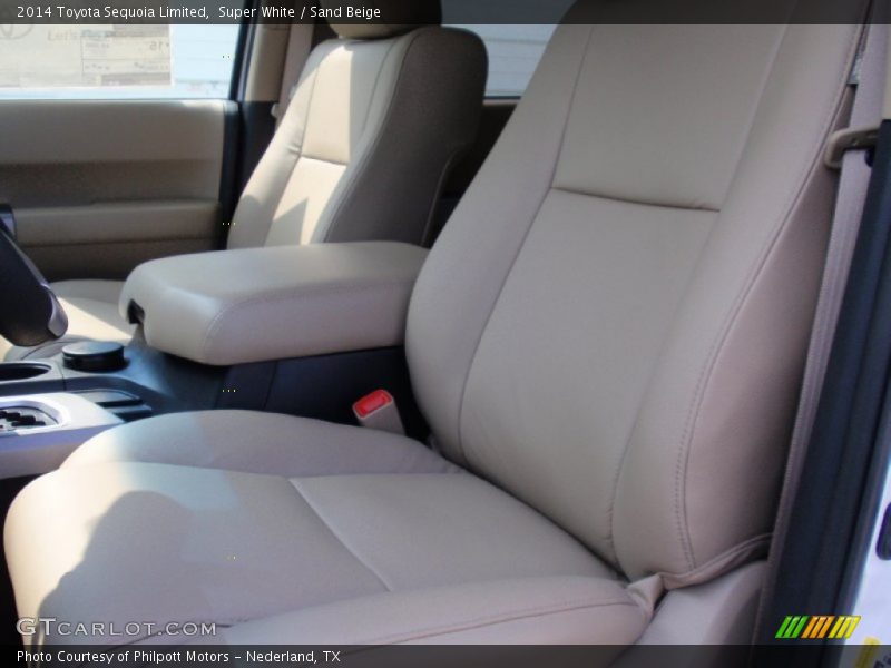 Super White / Sand Beige 2014 Toyota Sequoia Limited