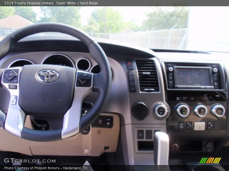 Super White / Sand Beige 2014 Toyota Sequoia Limited