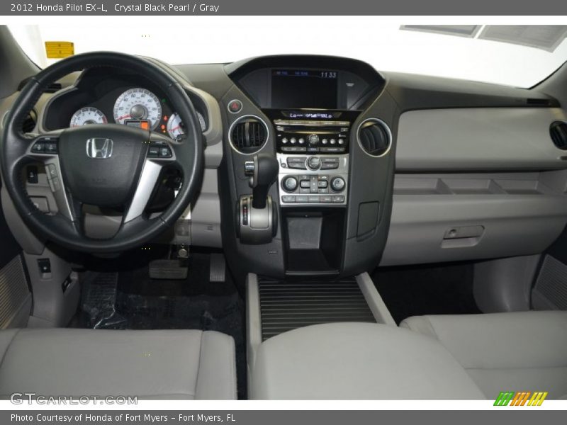 Crystal Black Pearl / Gray 2012 Honda Pilot EX-L