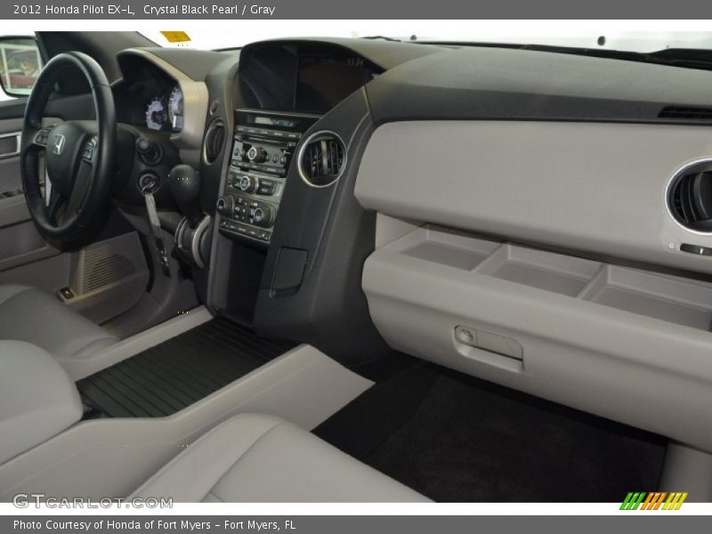 Crystal Black Pearl / Gray 2012 Honda Pilot EX-L