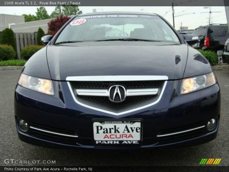 Royal Blue Pearl / Taupe 2008 Acura TL 3.2
