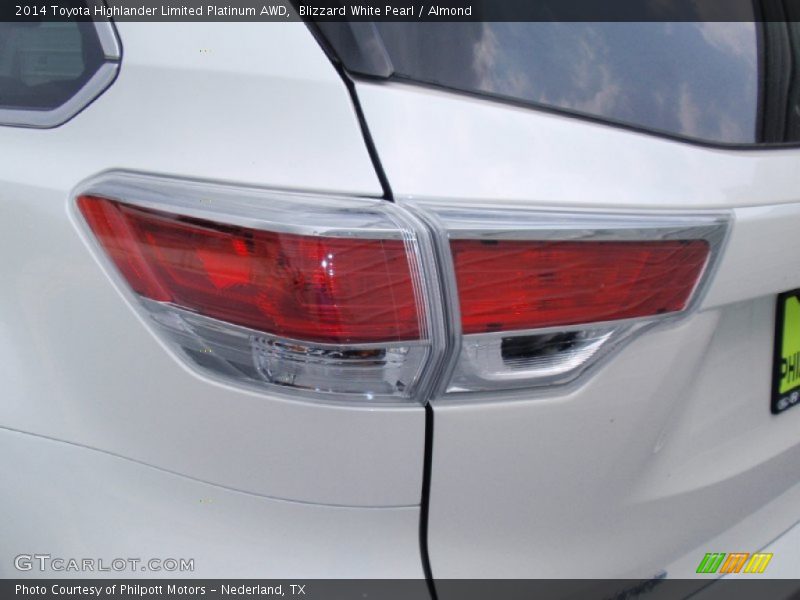 Blizzard White Pearl / Almond 2014 Toyota Highlander Limited Platinum AWD
