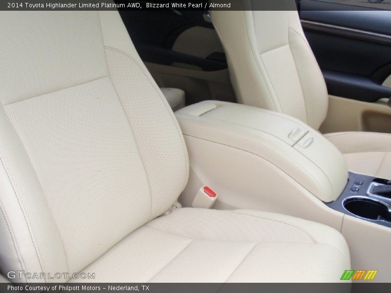 Blizzard White Pearl / Almond 2014 Toyota Highlander Limited Platinum AWD