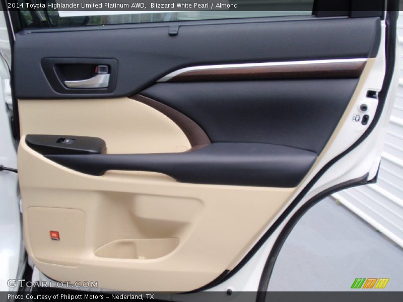 Blizzard White Pearl / Almond 2014 Toyota Highlander Limited Platinum AWD