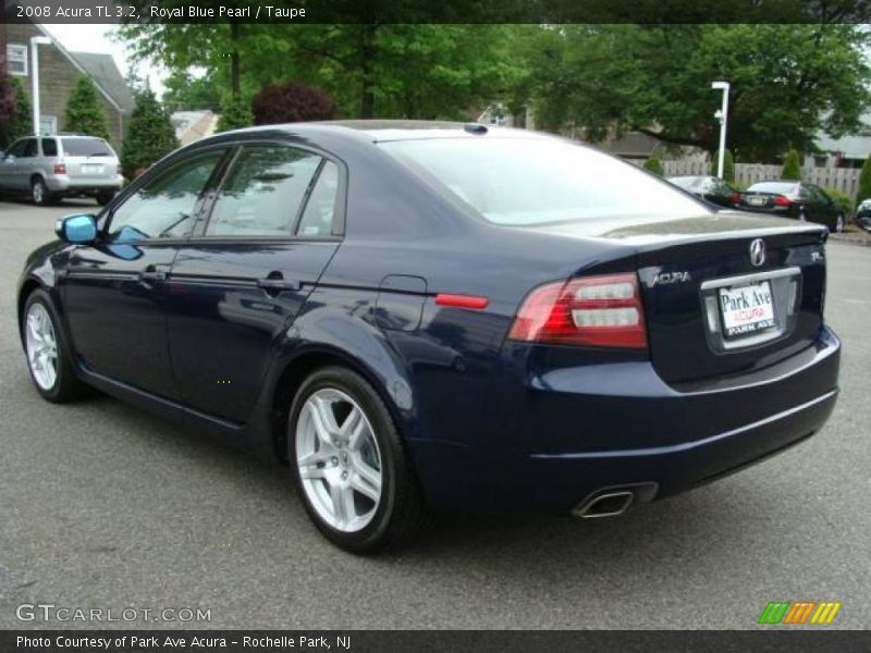 Royal Blue Pearl / Taupe 2008 Acura TL 3.2
