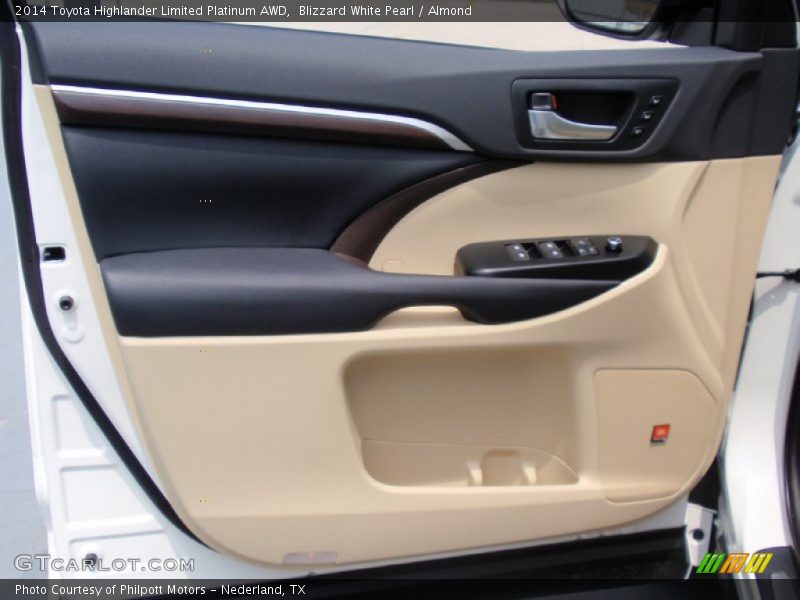 Blizzard White Pearl / Almond 2014 Toyota Highlander Limited Platinum AWD