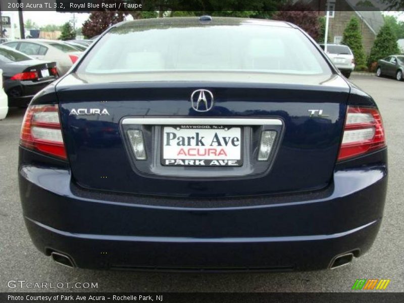 Royal Blue Pearl / Taupe 2008 Acura TL 3.2