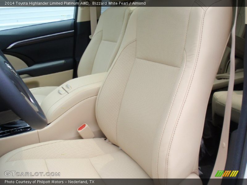 Blizzard White Pearl / Almond 2014 Toyota Highlander Limited Platinum AWD