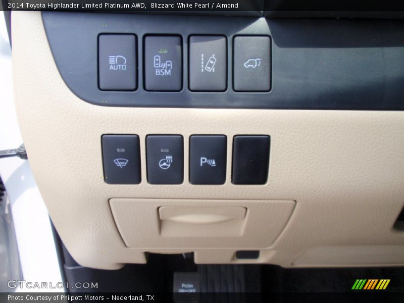 Blizzard White Pearl / Almond 2014 Toyota Highlander Limited Platinum AWD