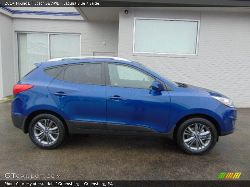 Laguna Blue / Beige 2014 Hyundai Tucson SE AWD