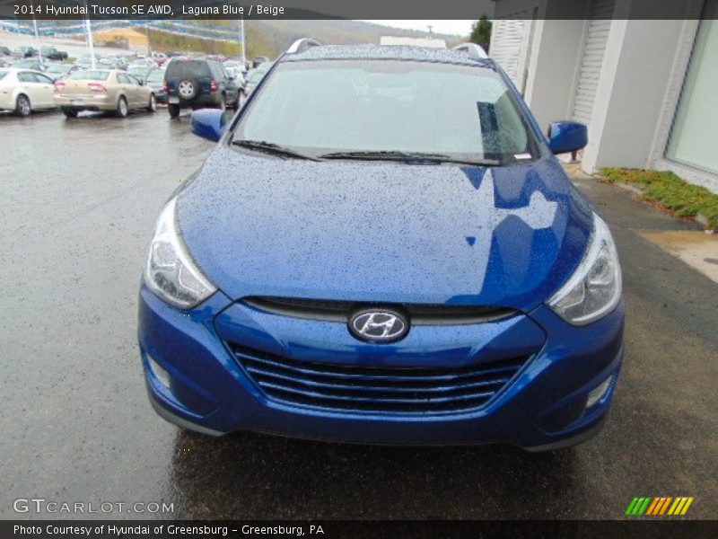 Laguna Blue / Beige 2014 Hyundai Tucson SE AWD