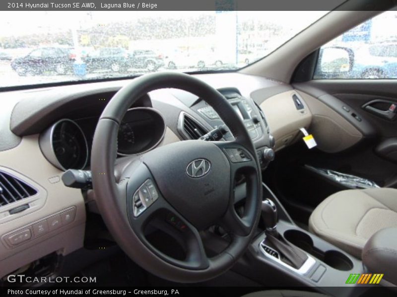 Laguna Blue / Beige 2014 Hyundai Tucson SE AWD