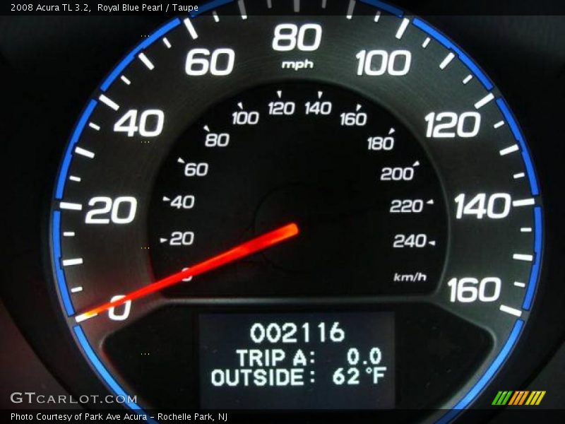 Royal Blue Pearl / Taupe 2008 Acura TL 3.2