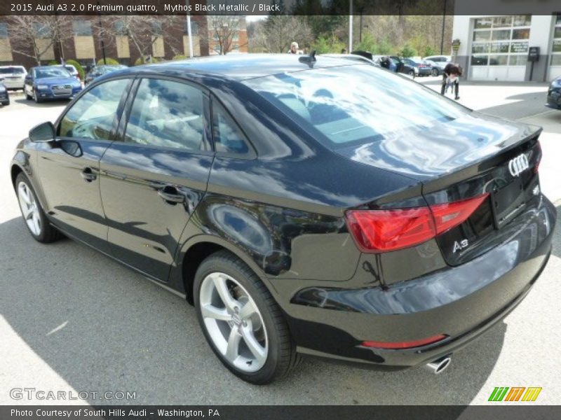 Mythos Black Metallic / Black 2015 Audi A3 2.0 Premium quattro
