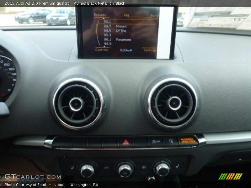 Mythos Black Metallic / Black 2015 Audi A3 2.0 Premium quattro