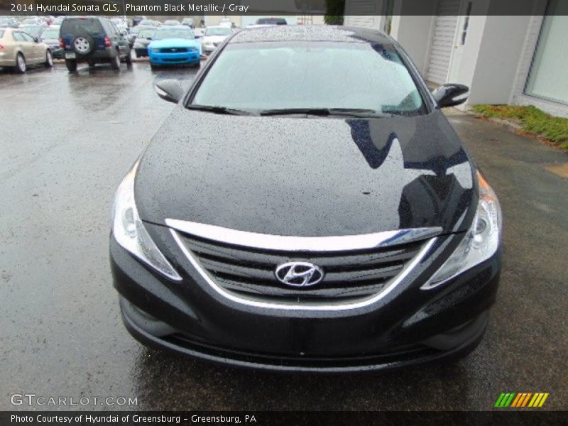 Phantom Black Metallic / Gray 2014 Hyundai Sonata GLS