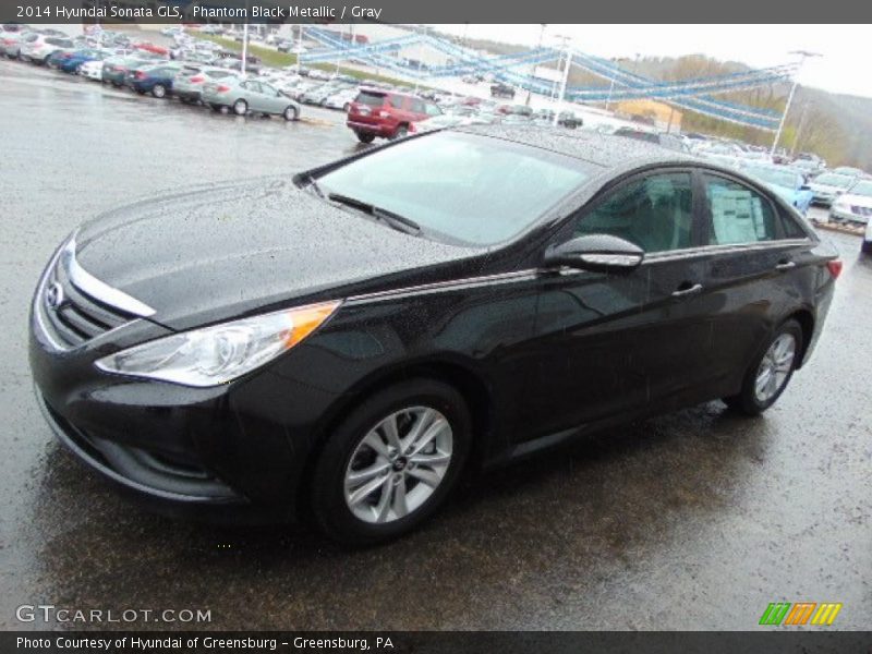 Phantom Black Metallic / Gray 2014 Hyundai Sonata GLS