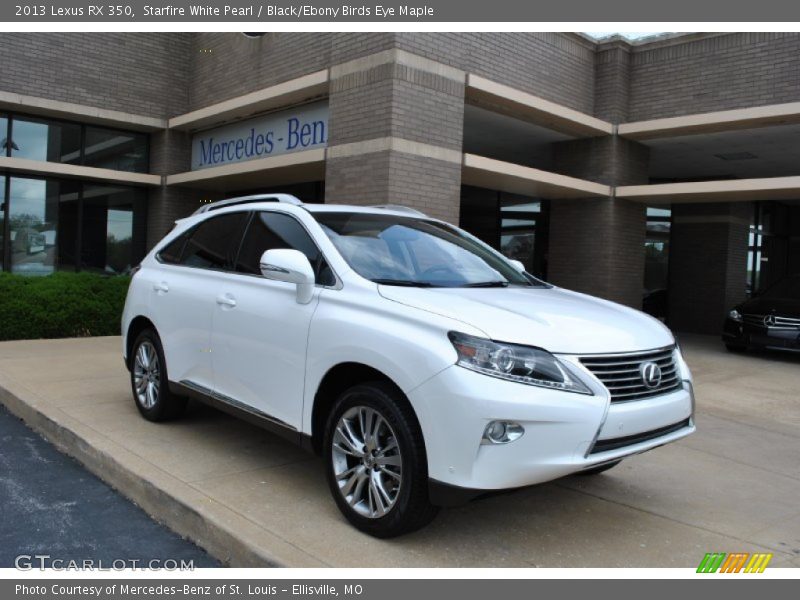 Starfire White Pearl / Black/Ebony Birds Eye Maple 2013 Lexus RX 350