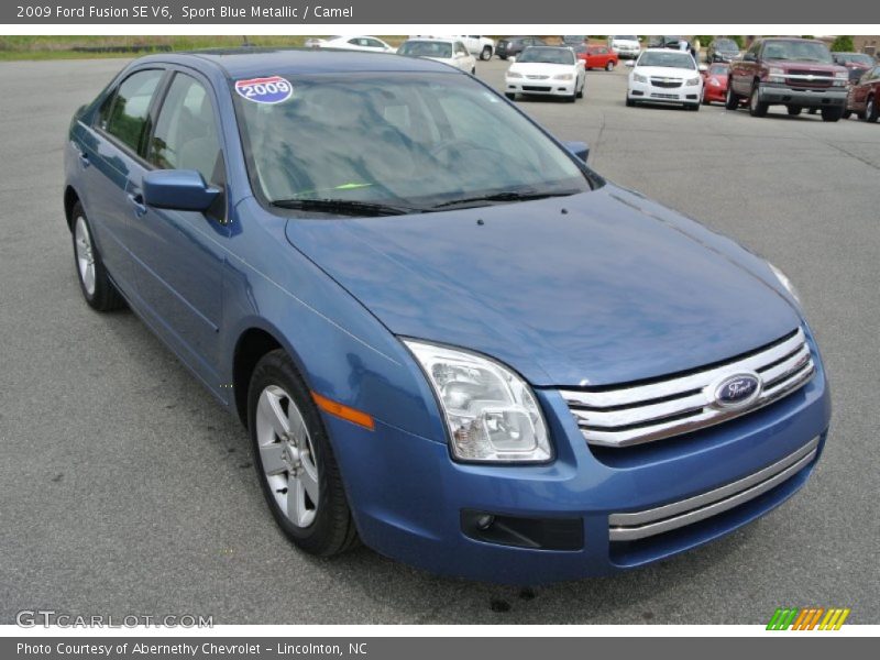 Sport Blue Metallic / Camel 2009 Ford Fusion SE V6