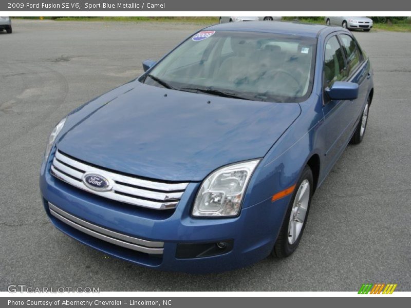 Sport Blue Metallic / Camel 2009 Ford Fusion SE V6