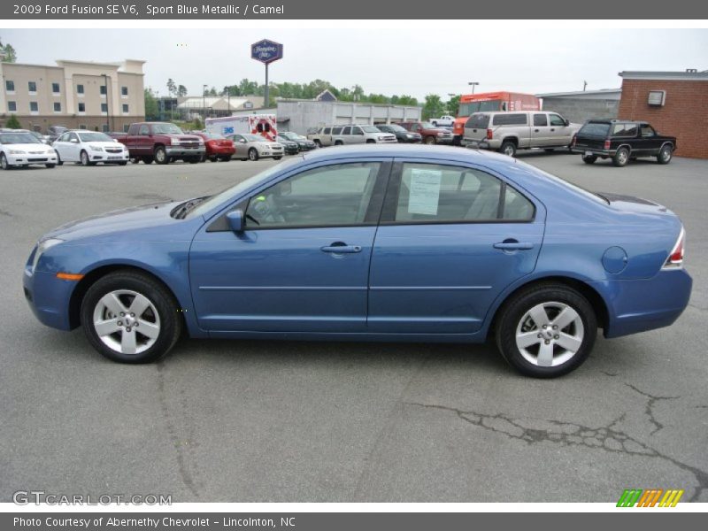 Sport Blue Metallic / Camel 2009 Ford Fusion SE V6