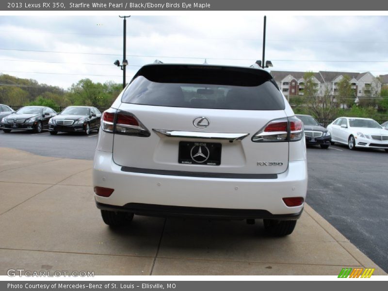 Starfire White Pearl / Black/Ebony Birds Eye Maple 2013 Lexus RX 350