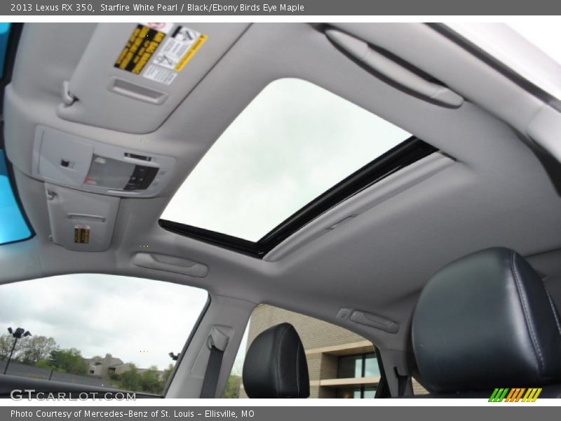 Starfire White Pearl / Black/Ebony Birds Eye Maple 2013 Lexus RX 350