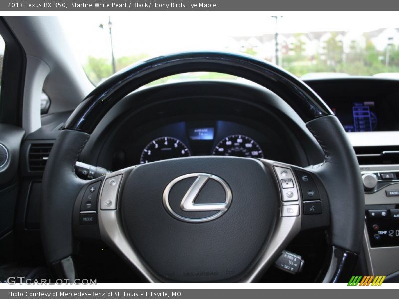 Starfire White Pearl / Black/Ebony Birds Eye Maple 2013 Lexus RX 350