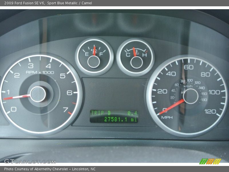 Sport Blue Metallic / Camel 2009 Ford Fusion SE V6