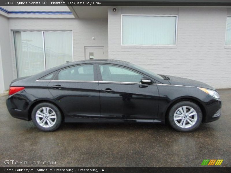 Phantom Black Metallic / Gray 2014 Hyundai Sonata GLS
