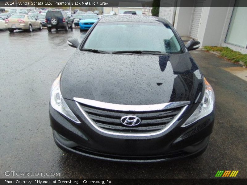 Phantom Black Metallic / Gray 2014 Hyundai Sonata GLS