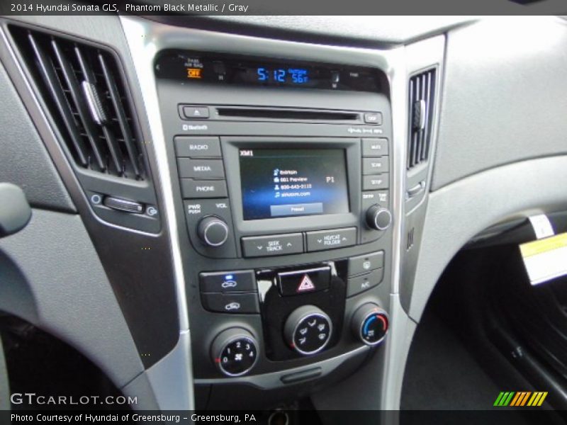 Phantom Black Metallic / Gray 2014 Hyundai Sonata GLS