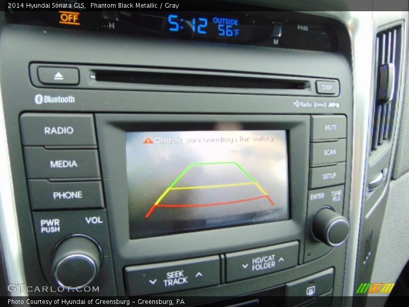 Phantom Black Metallic / Gray 2014 Hyundai Sonata GLS