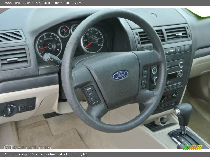 Sport Blue Metallic / Camel 2009 Ford Fusion SE V6