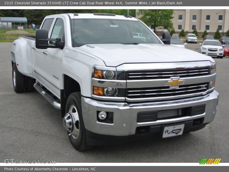 Summit White / Jet Black/Dark Ash 2015 Chevrolet Silverado 3500HD LTZ Crew Cab Dual Rear Wheel 4x4