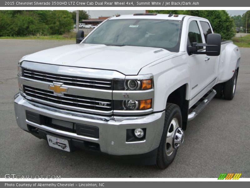 Summit White / Jet Black/Dark Ash 2015 Chevrolet Silverado 3500HD LTZ Crew Cab Dual Rear Wheel 4x4