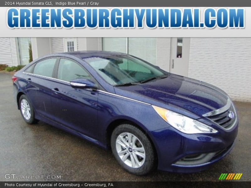 Indigo Blue Pearl / Gray 2014 Hyundai Sonata GLS