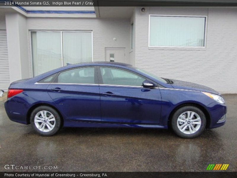 Indigo Blue Pearl / Gray 2014 Hyundai Sonata GLS