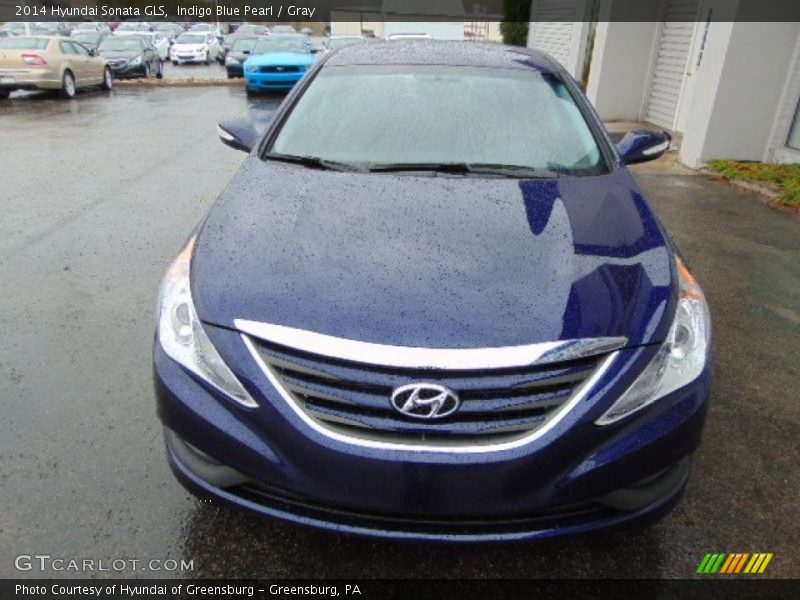 Indigo Blue Pearl / Gray 2014 Hyundai Sonata GLS
