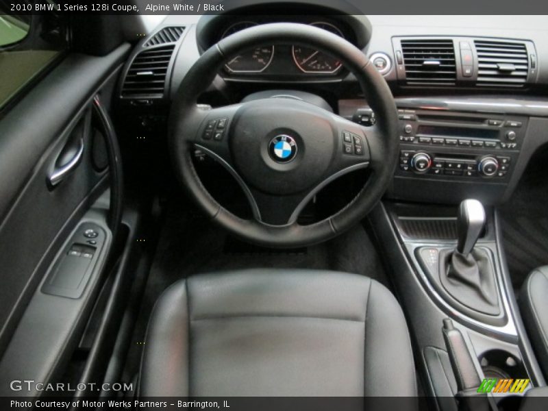 Alpine White / Black 2010 BMW 1 Series 128i Coupe