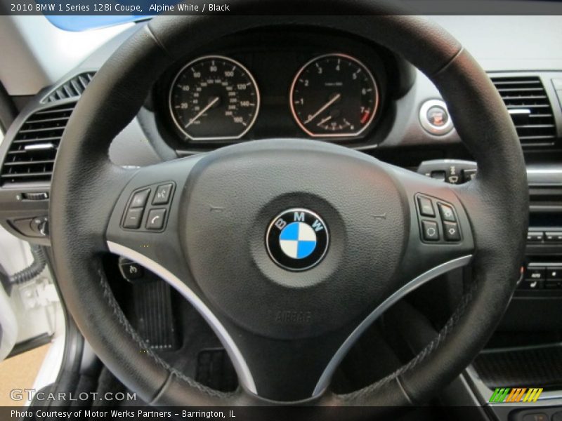 Alpine White / Black 2010 BMW 1 Series 128i Coupe
