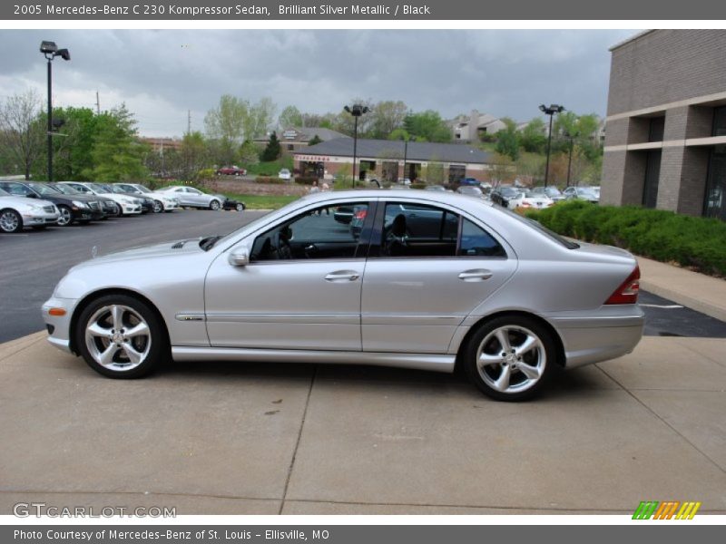 Brilliant Silver Metallic / Black 2005 Mercedes-Benz C 230 Kompressor Sedan