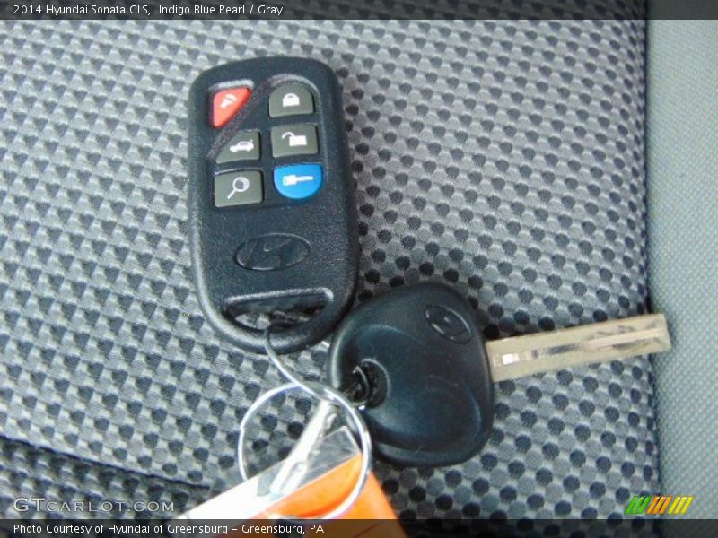 Indigo Blue Pearl / Gray 2014 Hyundai Sonata GLS