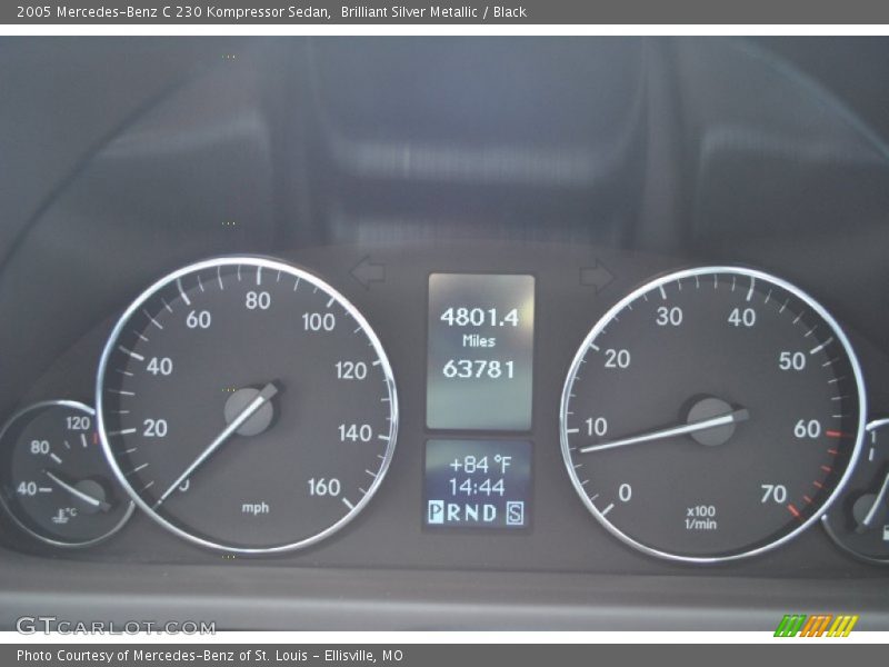 Brilliant Silver Metallic / Black 2005 Mercedes-Benz C 230 Kompressor Sedan