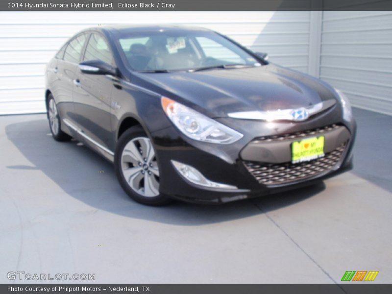 Eclipse Black / Gray 2014 Hyundai Sonata Hybrid Limited